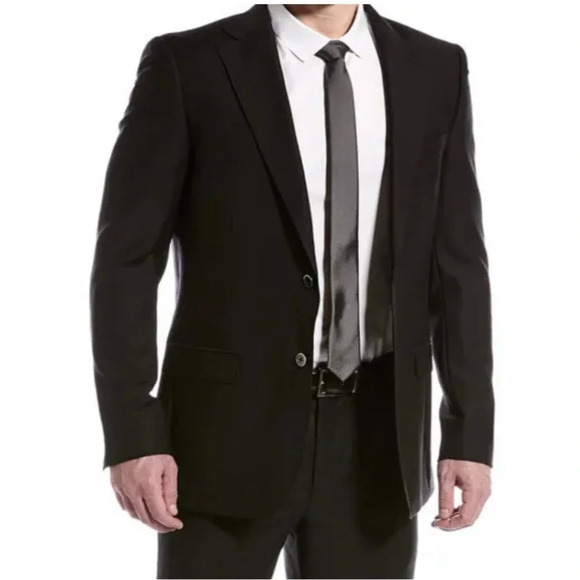 Zanetti Port Slim Fit Two Button Notch Lapel Wool Suit - Picture 1 of 14